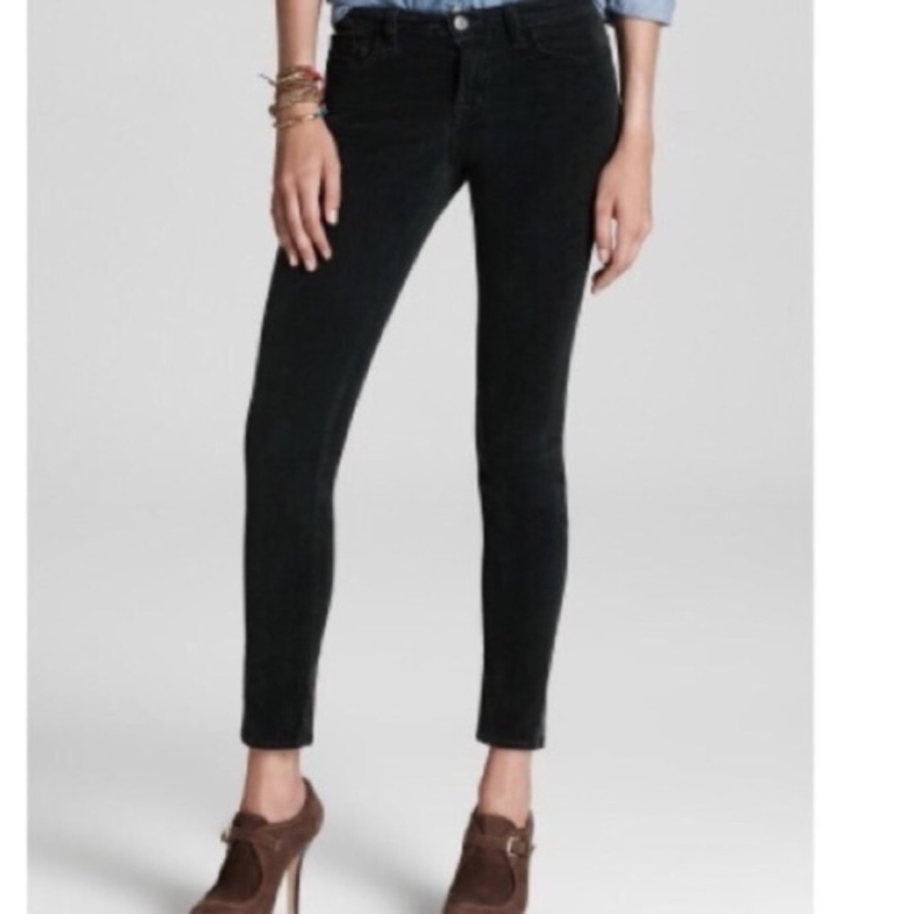 Black Corduroy Straight-leg Pants